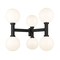 Z-Lite Laurent Outdoor Post Mount Fixture, 6-Light, 39 In.W x 34.5 In.H, Black/Opal 597BP6-BK - alternate 5